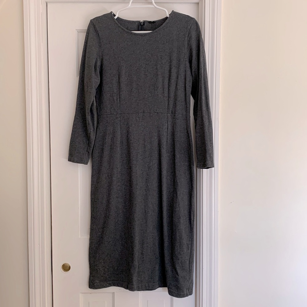 J. crew 100% charcoal grey cotton dress